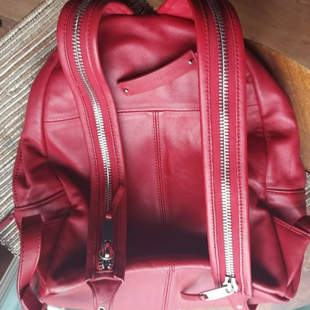Via spiga    Authentic very new beautiful  red color leather  backpack...